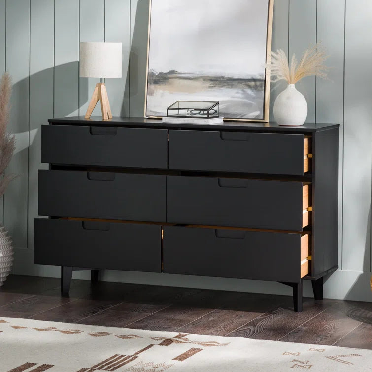 Yarber Groove 6 Drawer Double Dresser